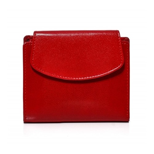 maly portfel czerwony skorzany